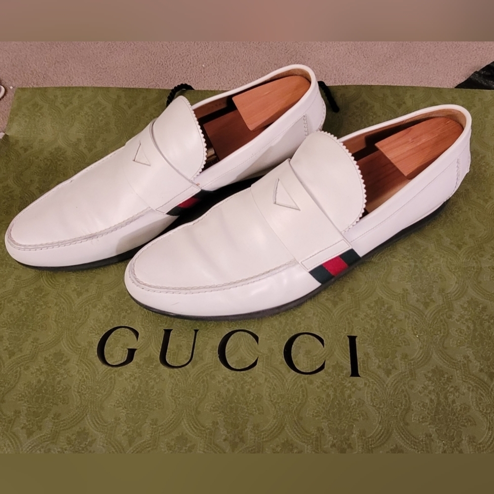 GUCCI WHITE LOAFER  GUCCI 12 / US 13
